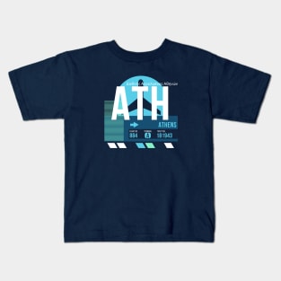 Athens (ATH) Airport // Sunset Baggage Tag Kids T-Shirt